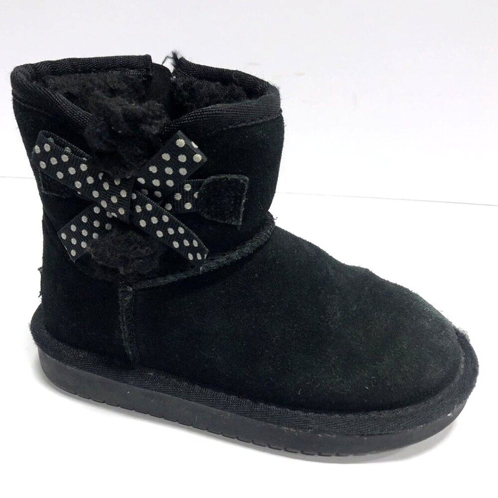 Koolaburra Toddlers' Victoria Mini Dots Boots Black, Girls' Size 9 M